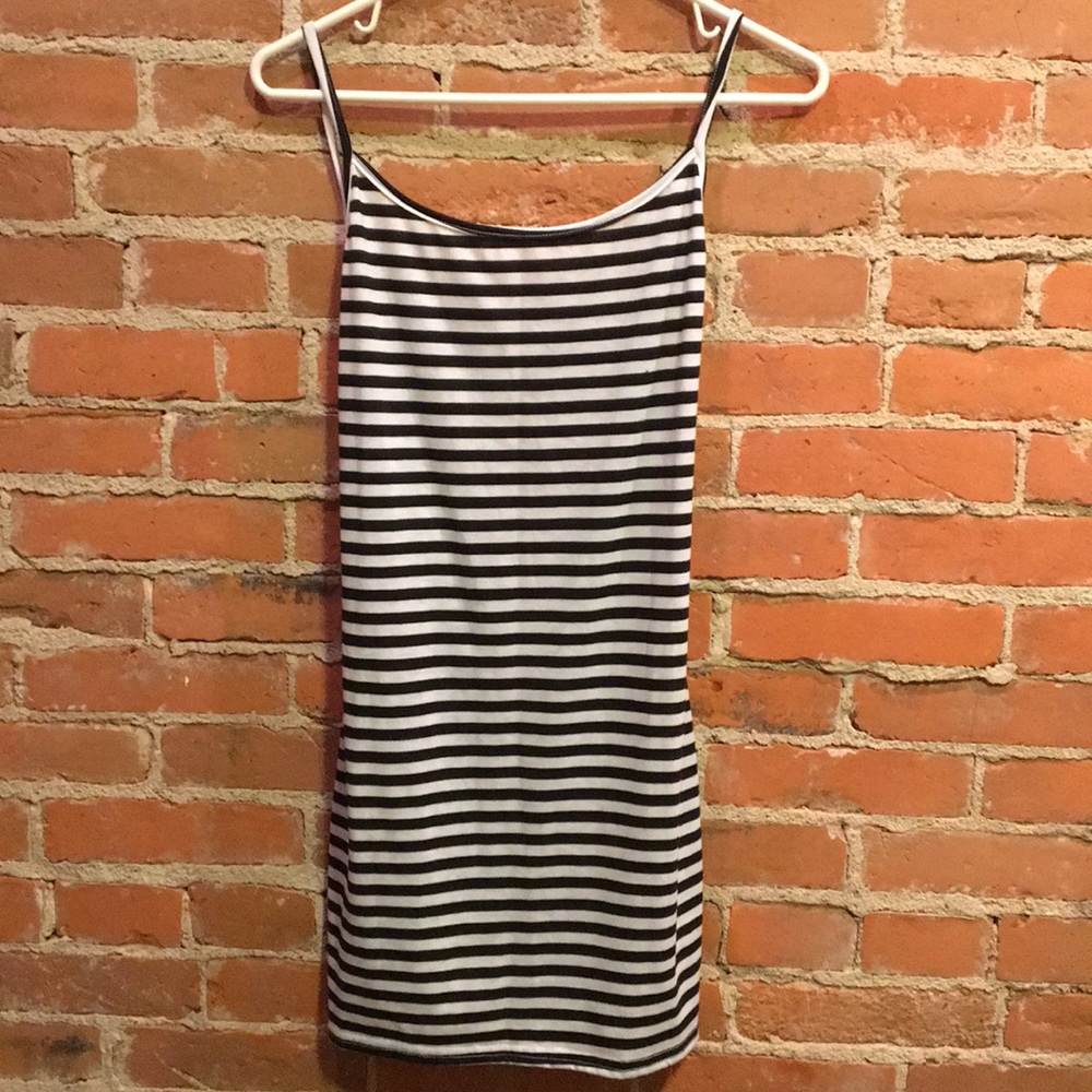 Black and white stripped dress
